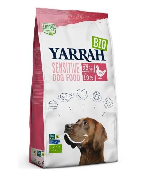 Yarrah dog biologische brokken sensitive kip zonder toegevoegde suiker hondenvoer